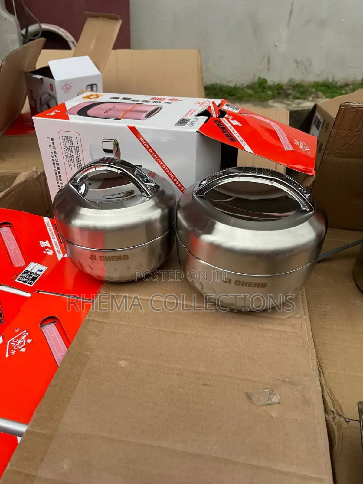 Handheld Ju Cheng Stainless Food Flask With Inner Plate