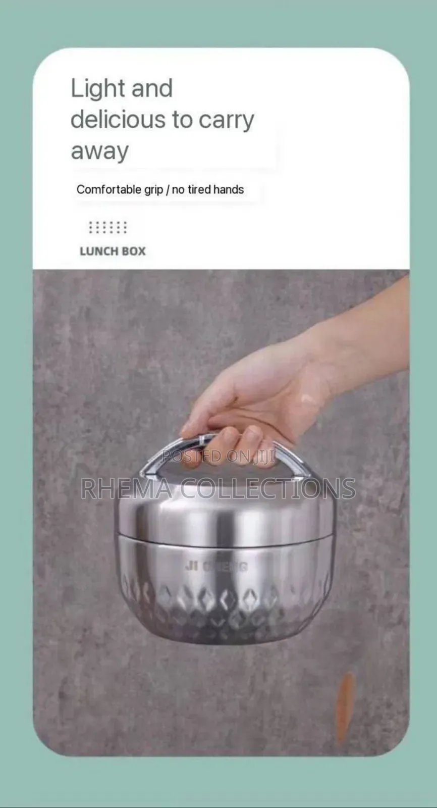 Handheld Ju Cheng Stainless Food Flask With Inner Plate