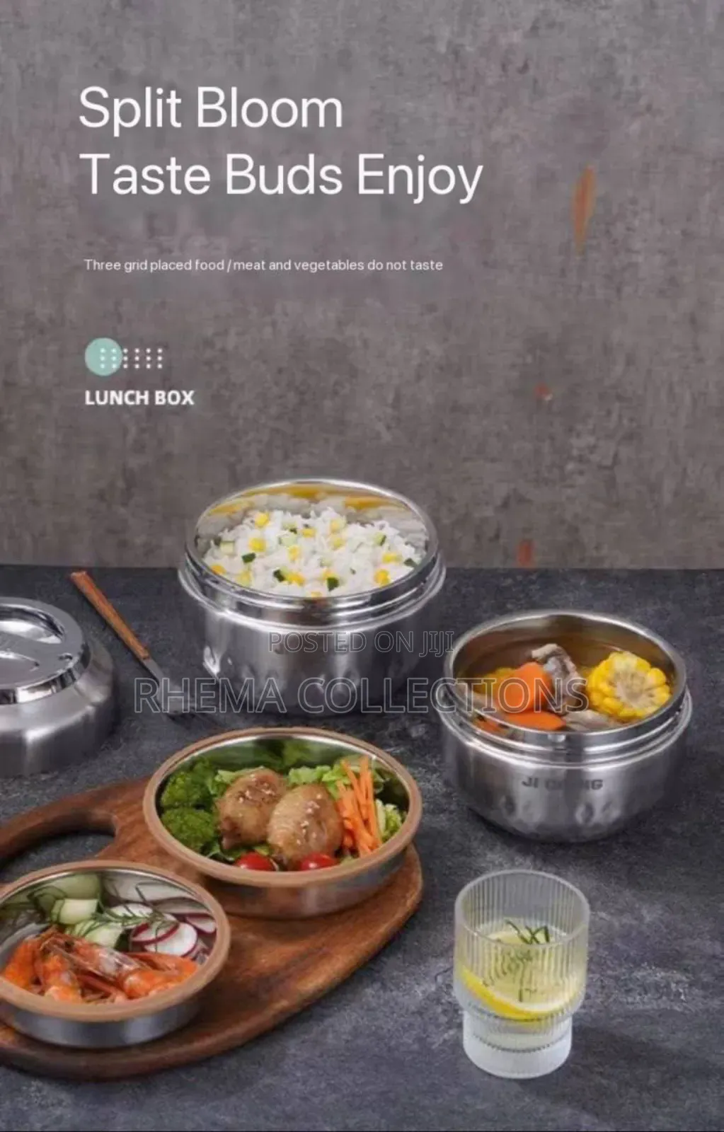 Handheld Ju Cheng Stainless Food Flask With Inner Plate