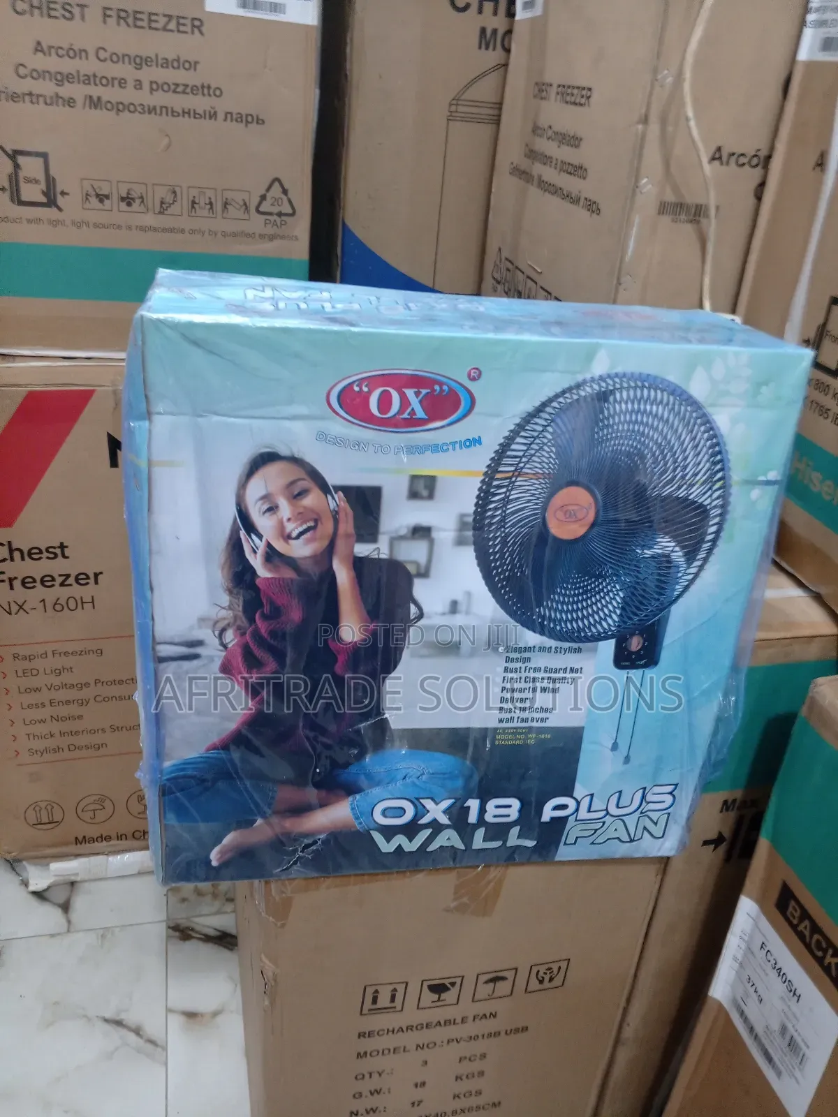OX Wf-1618 Wall Fan for Home + Office Use