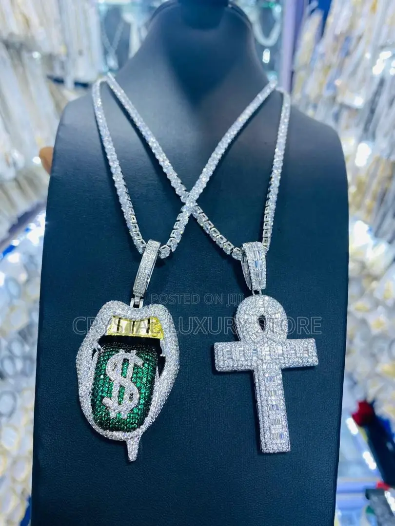 New Cubic Zirconia Quality Luxury Men Necklace