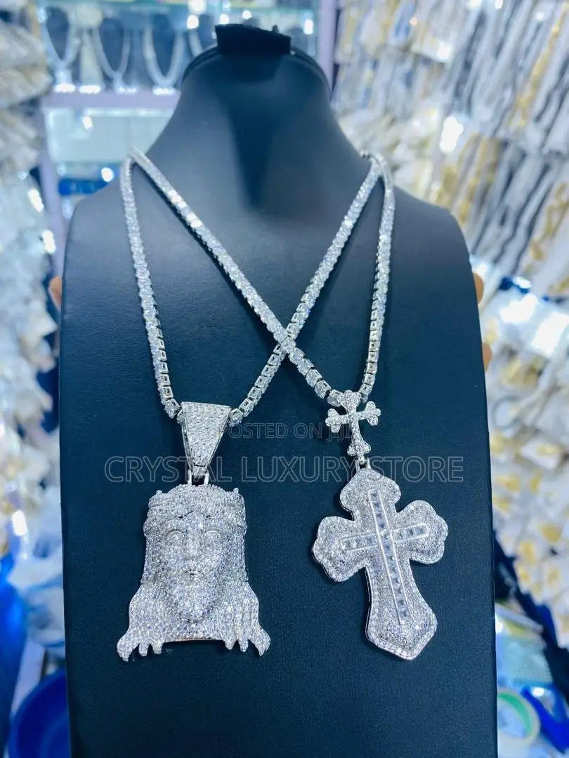 New Cubic Zirconia Quality Luxury Men Necklace