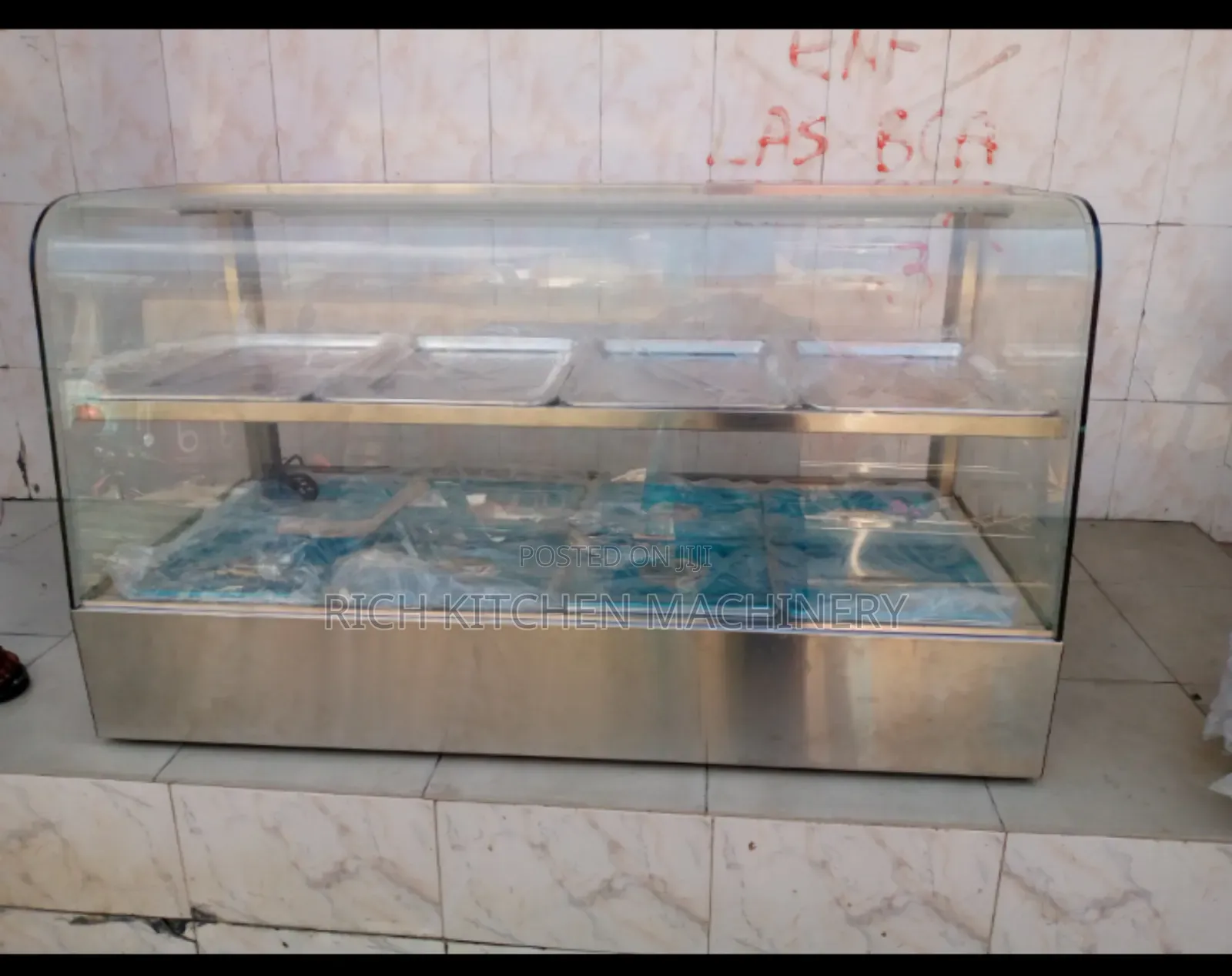 4 Plate Curved Glass Food Warmer (Foreign)