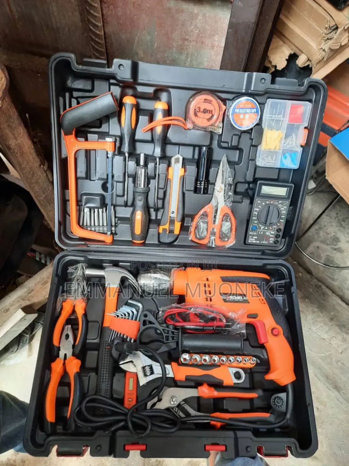 Original Electrical Tools Set With Electric Drilling Machine