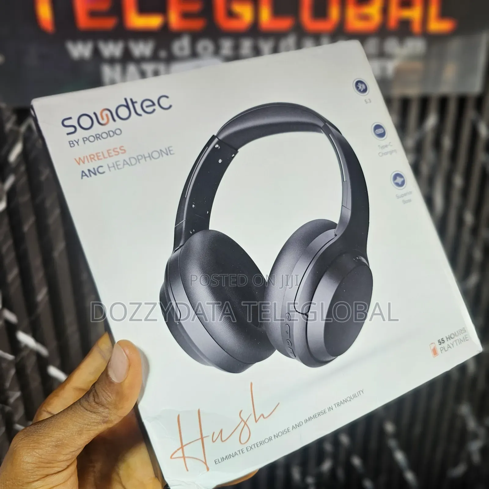 Soundtec by Porodo Hush Wireless Anc Headphone
