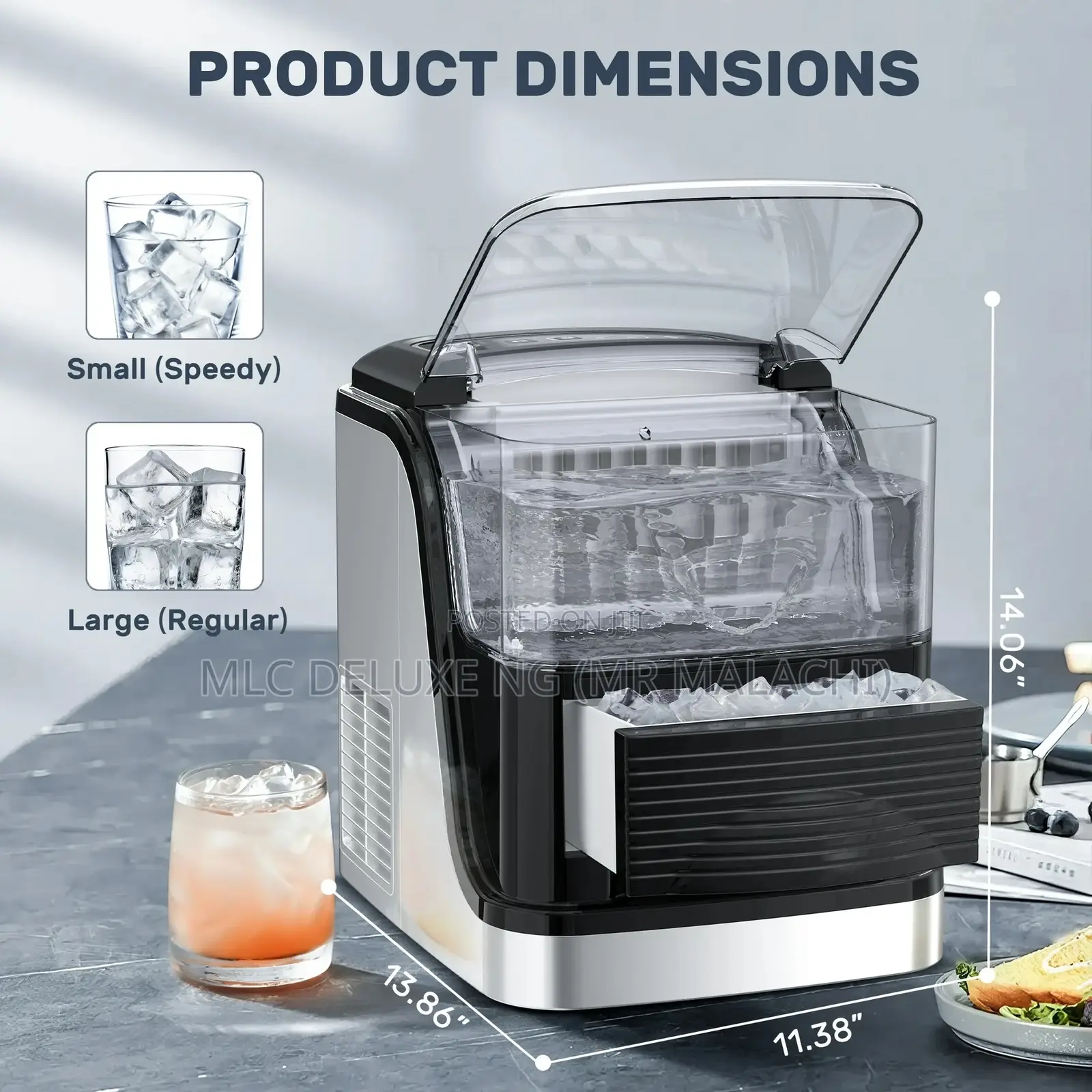 (24 Cubes) Multi Purpose Ice Maker / Ice Cube Making Machine