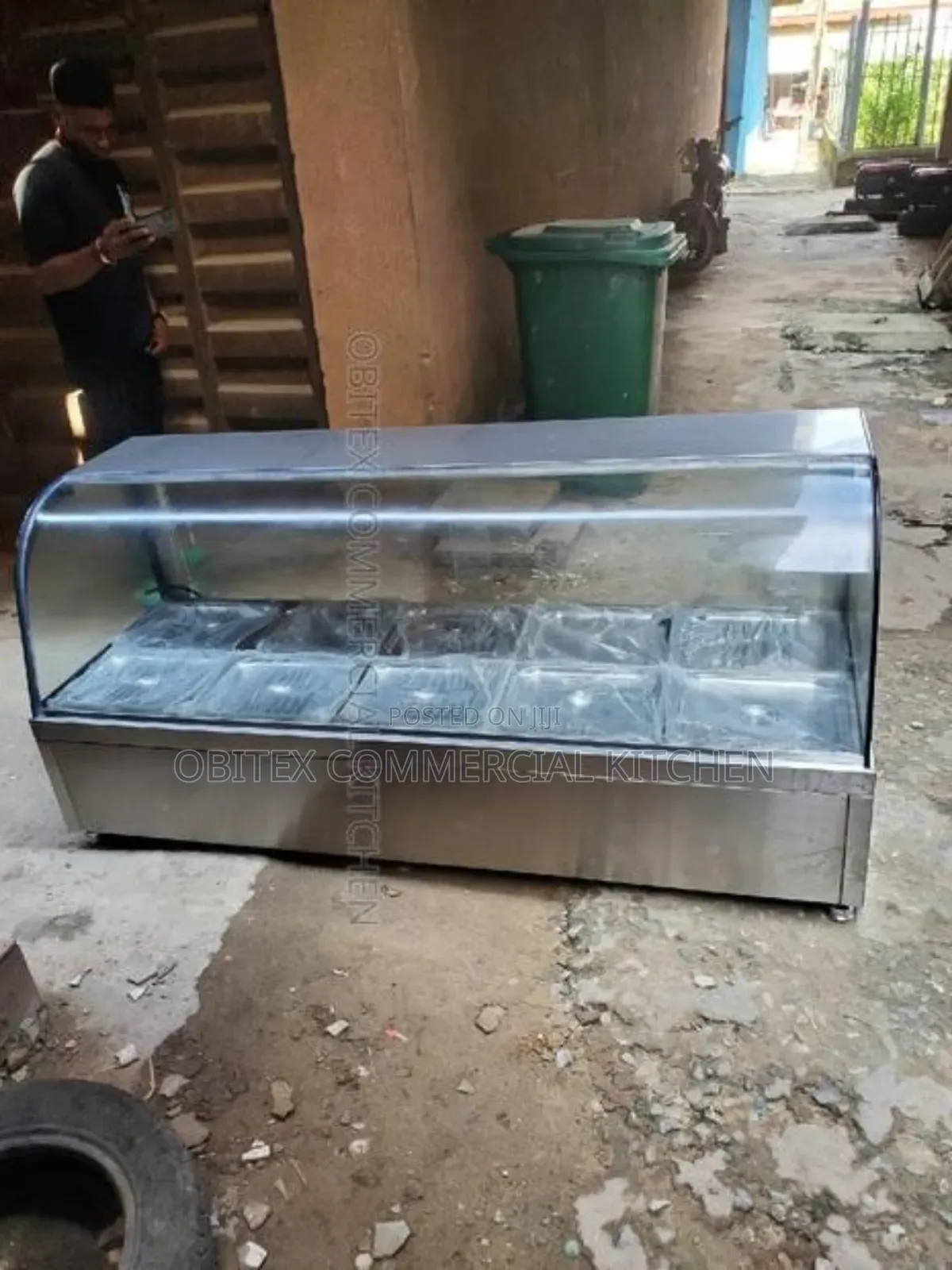 Italian Standard Food Warmer 10plates With Curved Glass