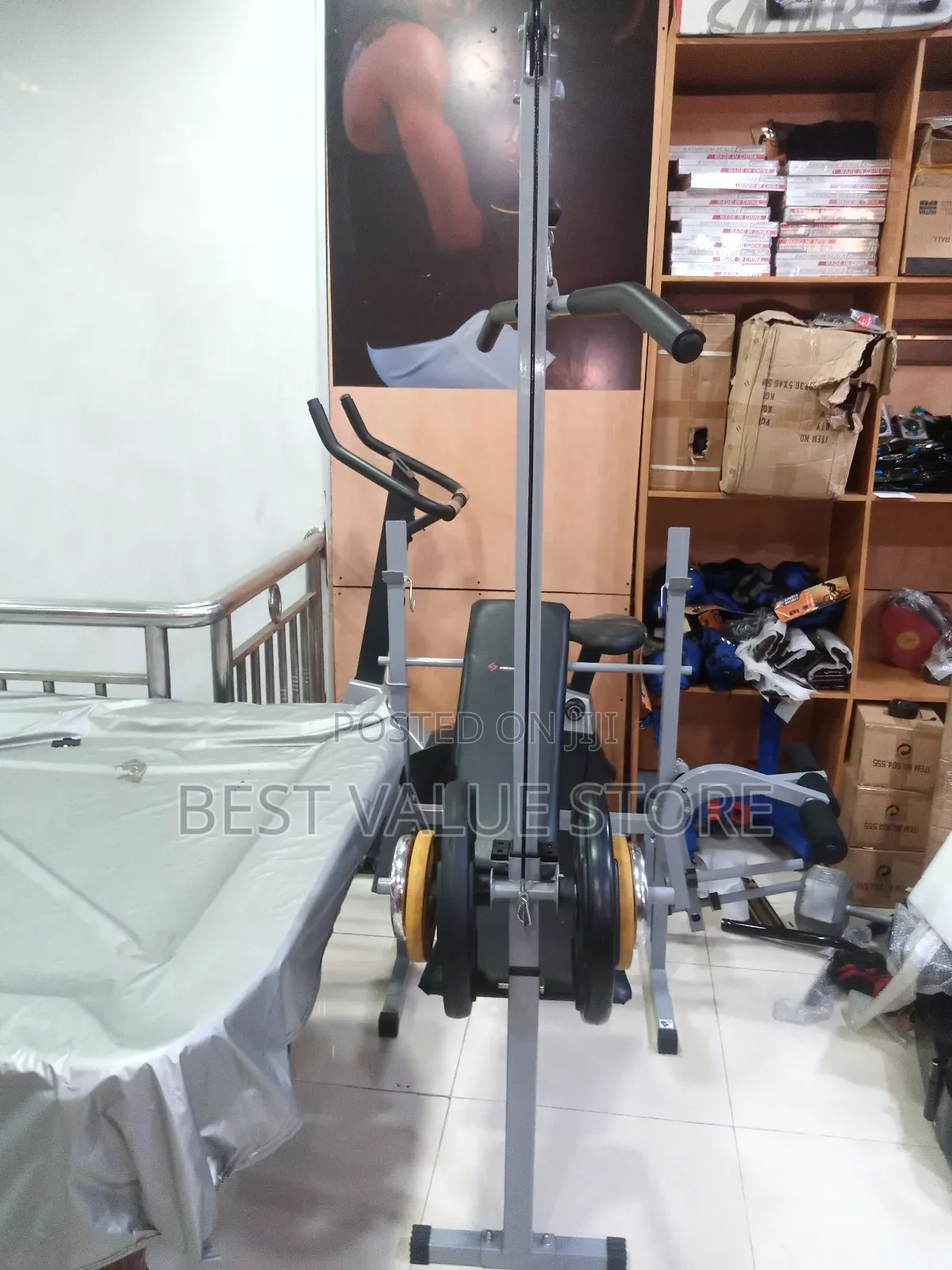 Imported Weight Bench With Lat Pull