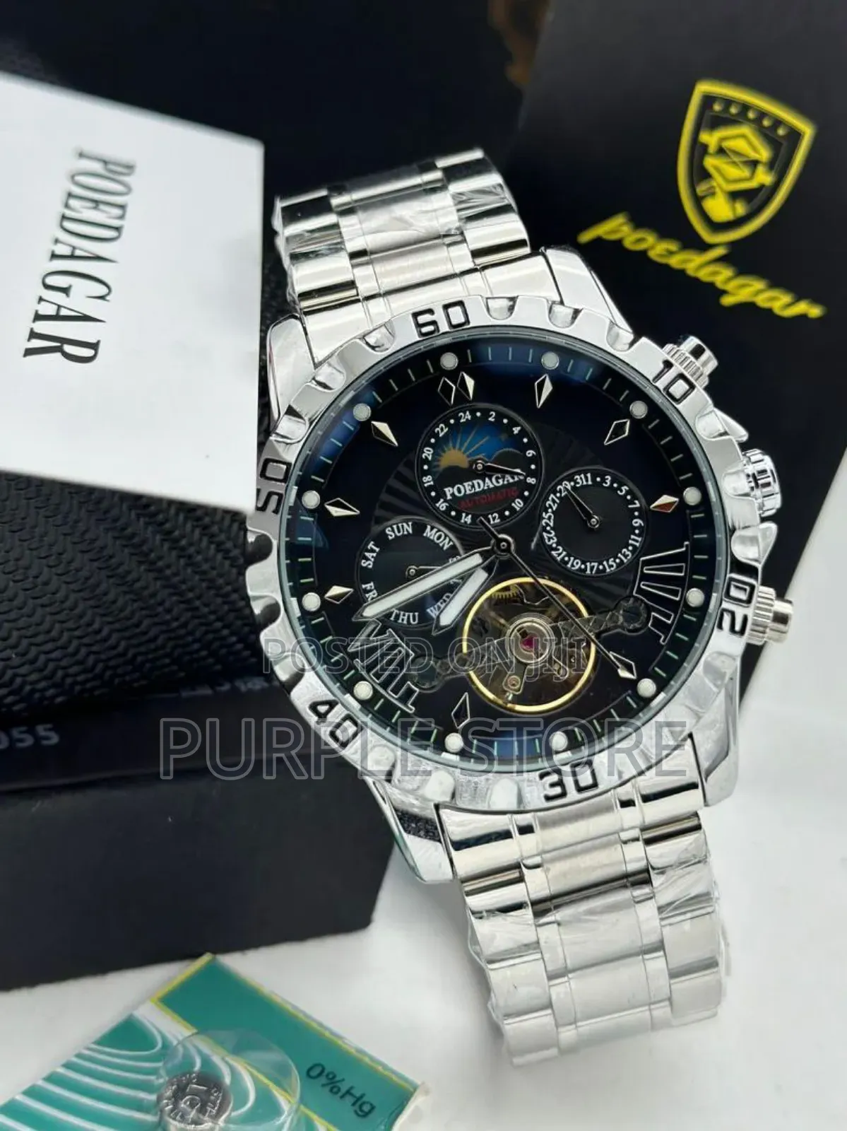 Poedagar Automatic Chronograph Wristwatch