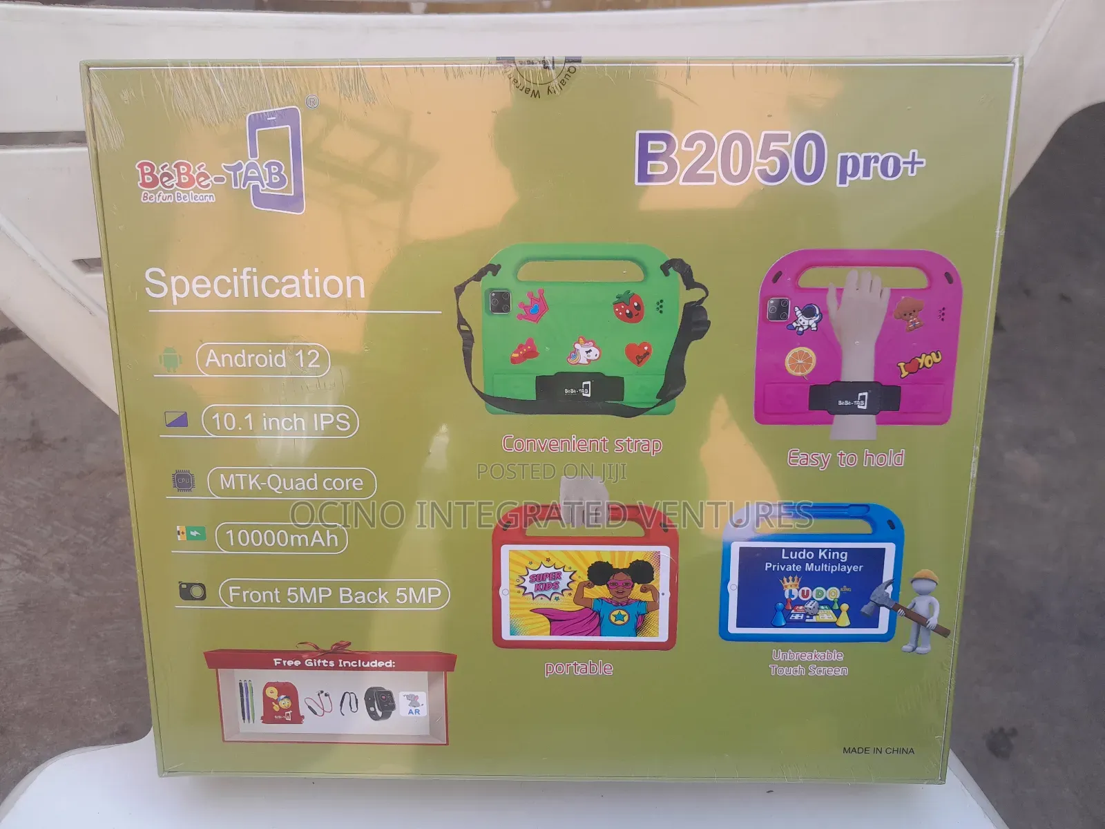 Children Unbreakable Screen Learning iPad 10000mah Battery