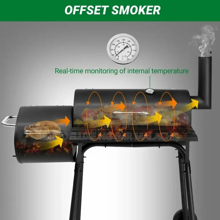 Event Outdoor BBQ Grill Station With Side Smoker (Barbecue)