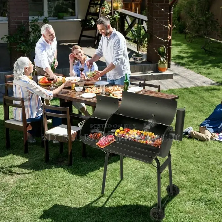 Event Outdoor BBQ Grill Station With Side Smoker (Barbecue)