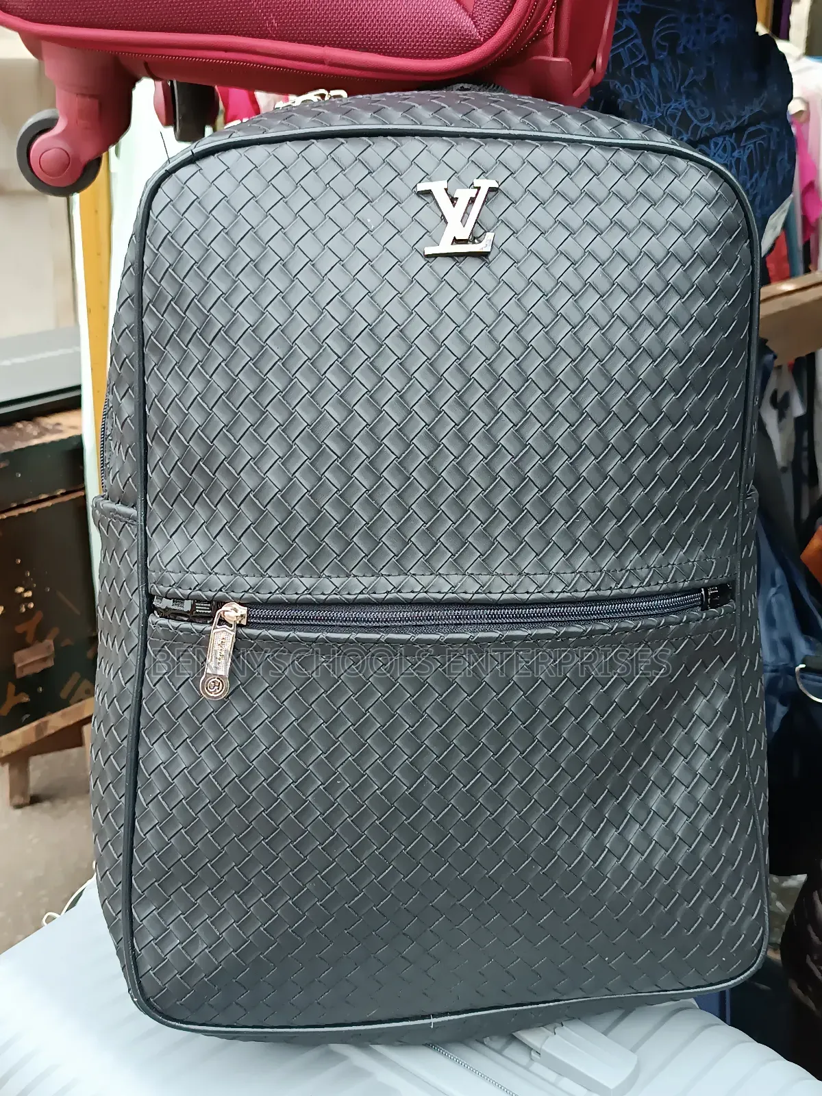 LV Designer Leather Backpack