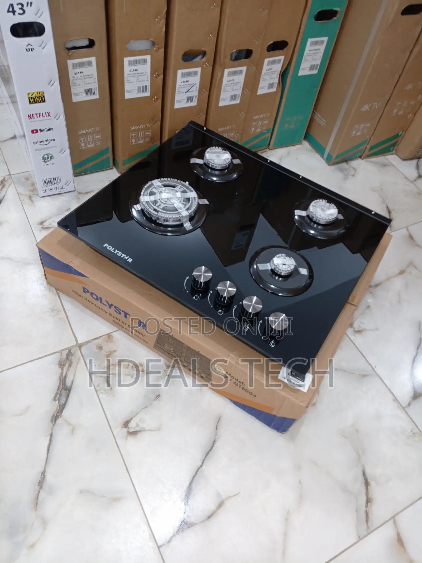Classic Polystar 4 Burner Built-in Gas Cooktop | PV-GT60G4