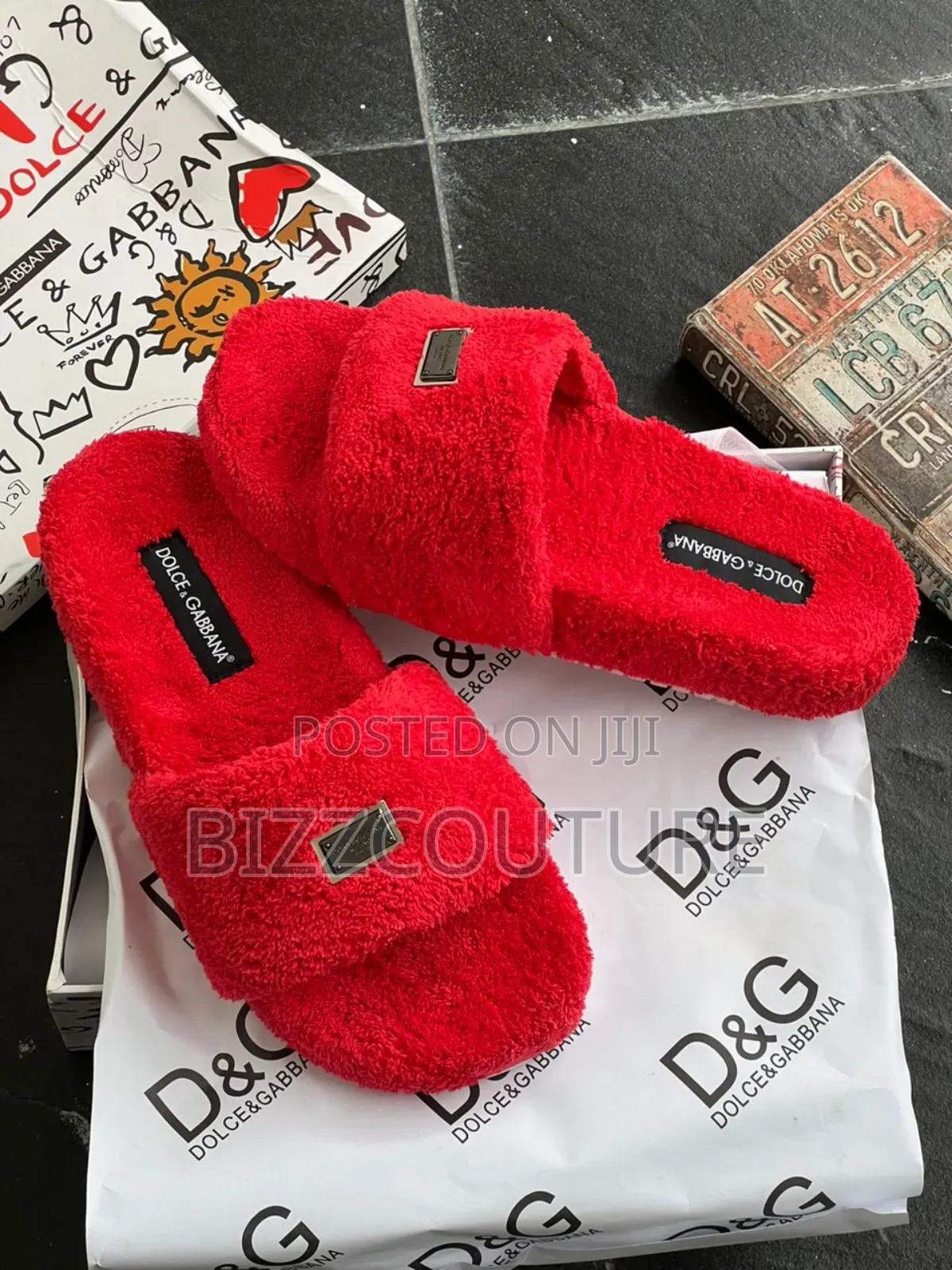 Original Dolce Gabbana Terrycloth Slides Available Instore