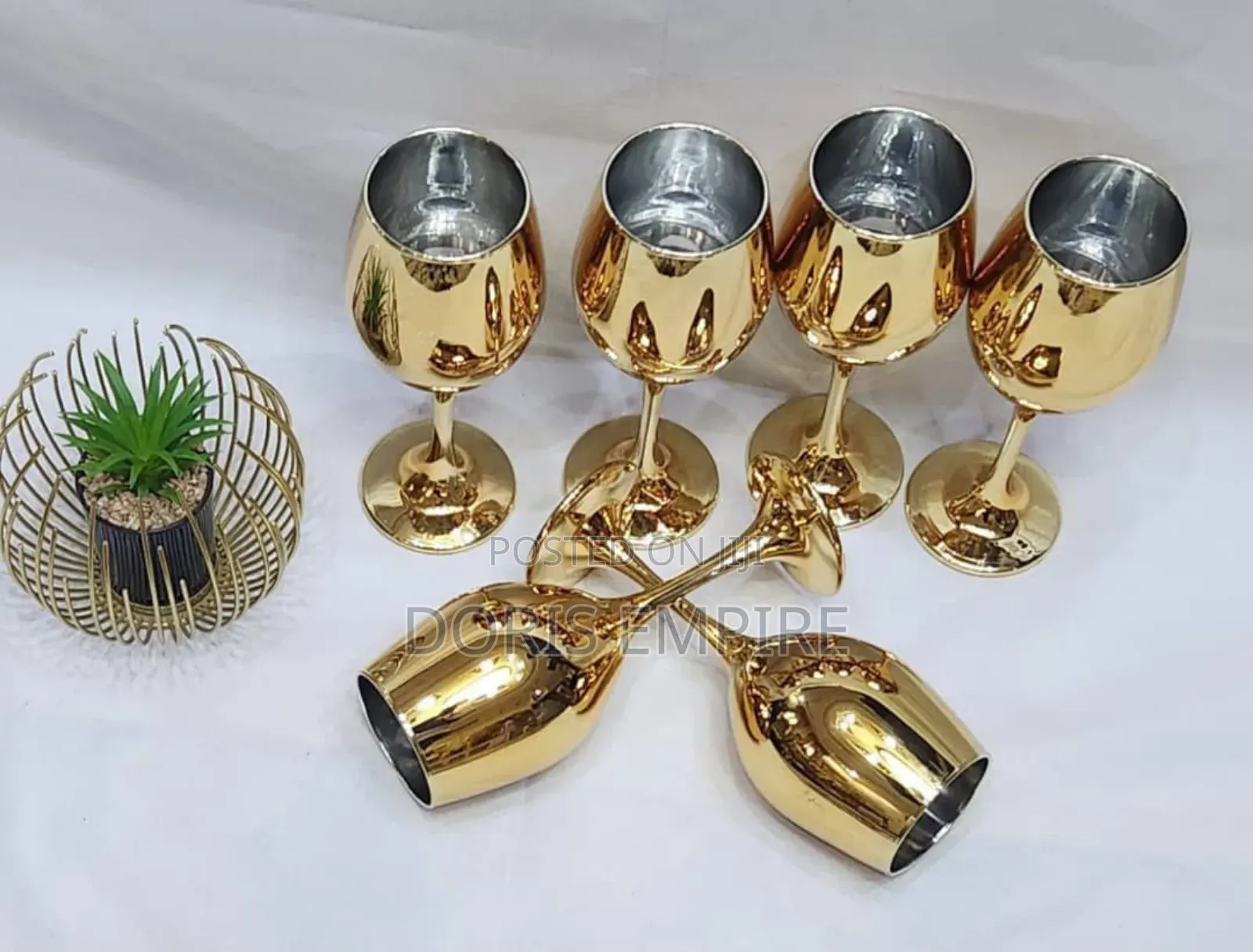 Electroplated Gold Wine Glass
6pcs Pack