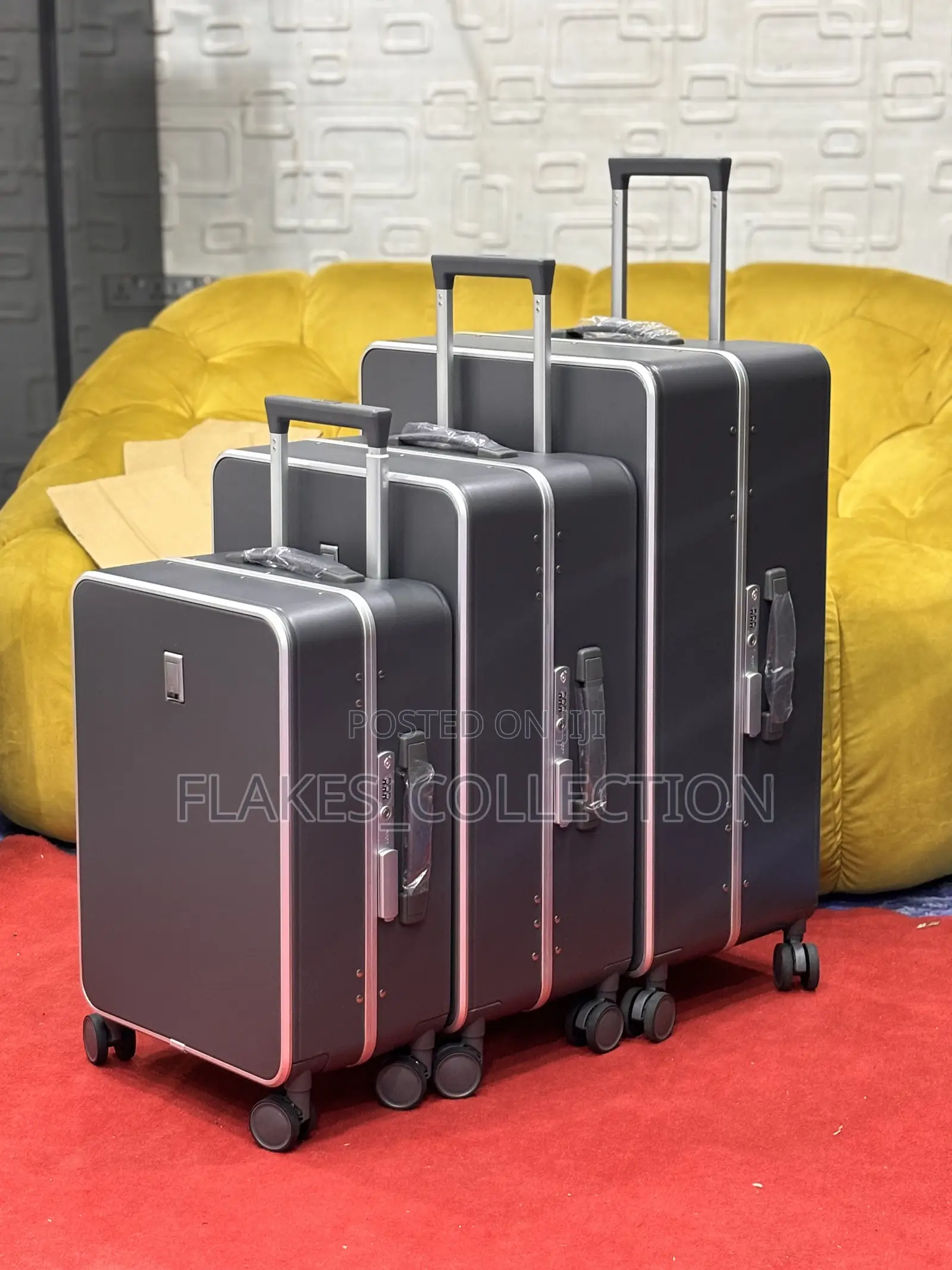 Set Of 3 Aluminum Luggage Box