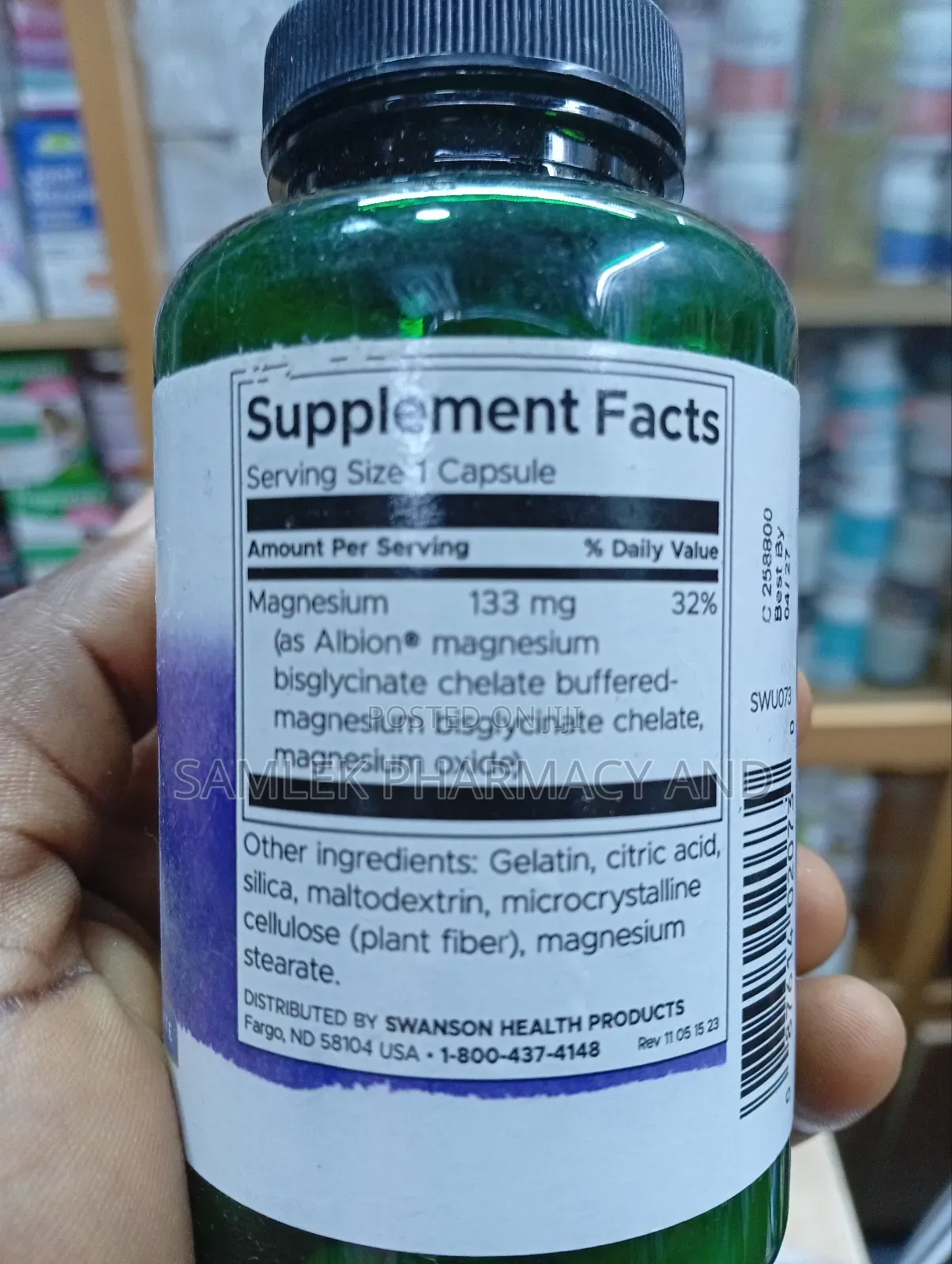 Swanson Albion Magnesium Glycinate 133 Mg by 90 Caps