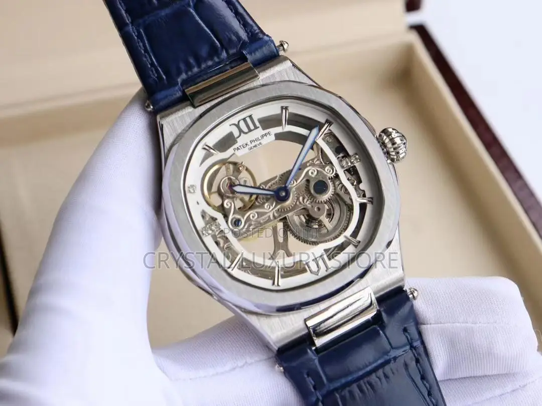 Patek Philippe Quality Luxury Men Genuine Leather Wristwatch