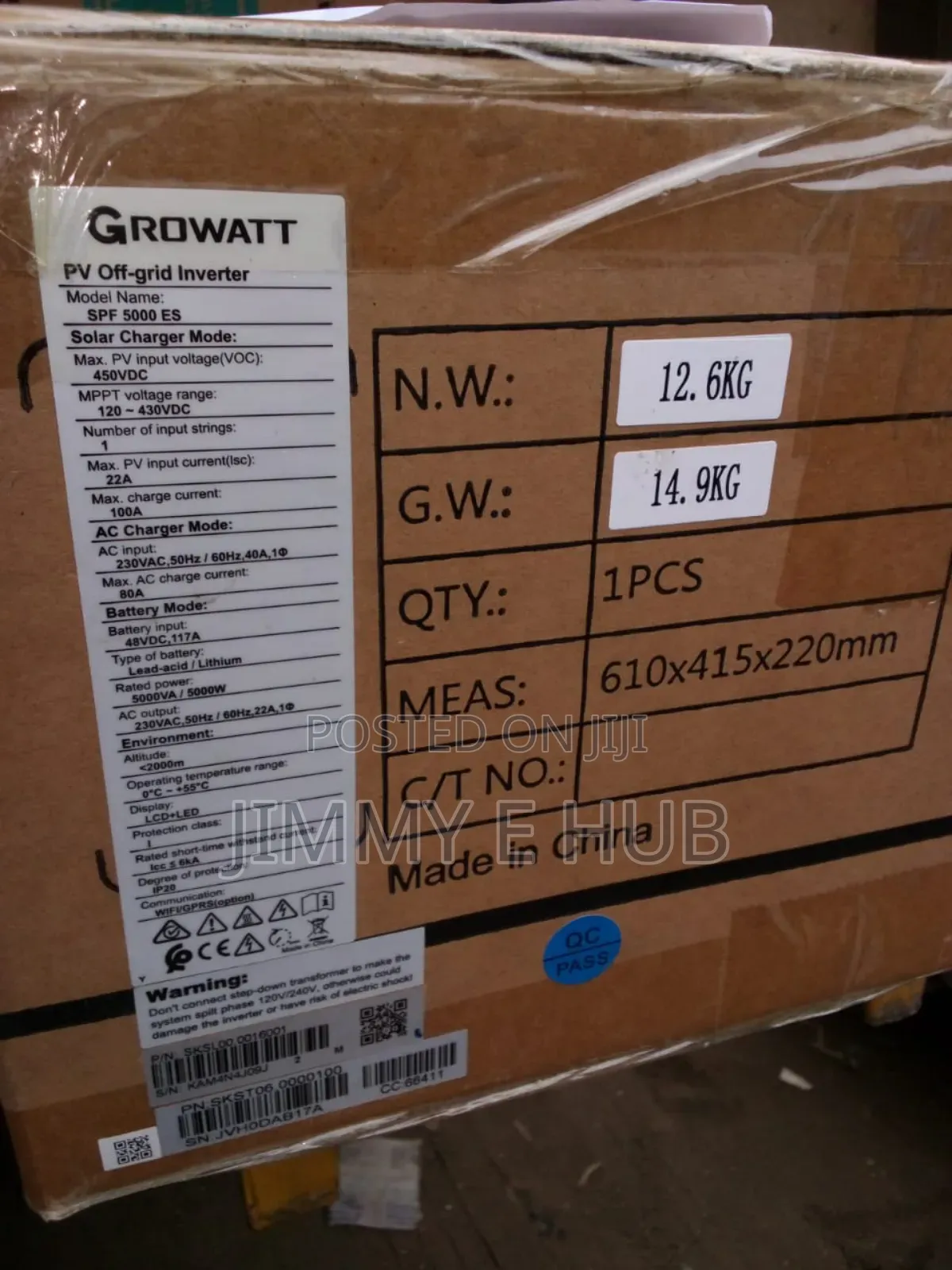Growatt SPF 5000 Es Hybrid 5kw 48v Big Pv