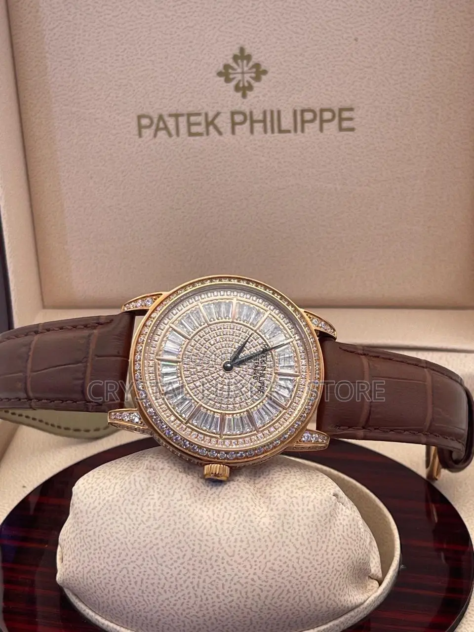 Patek Philippe Quality Luxury Men Genuine Leather Wristwatch