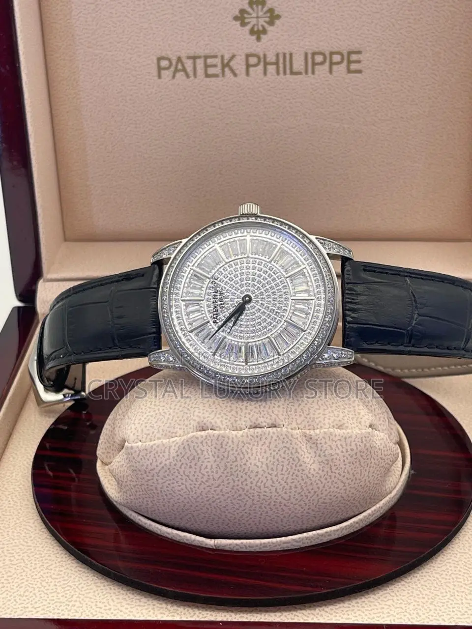 Patek Philippe Quality Luxury Men Genuine Leather Wristwatch