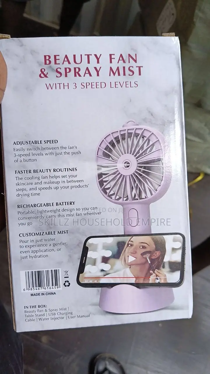 Spray Mist Fan With Phone Holder