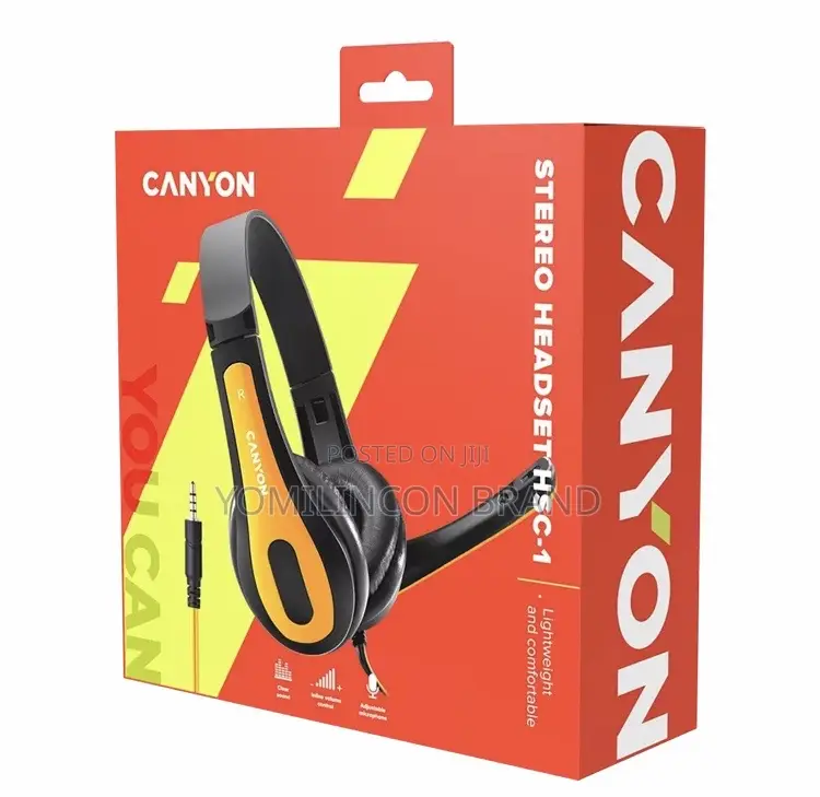 Canyon Multimedia- Headset HSC-1 BLK-Yellow