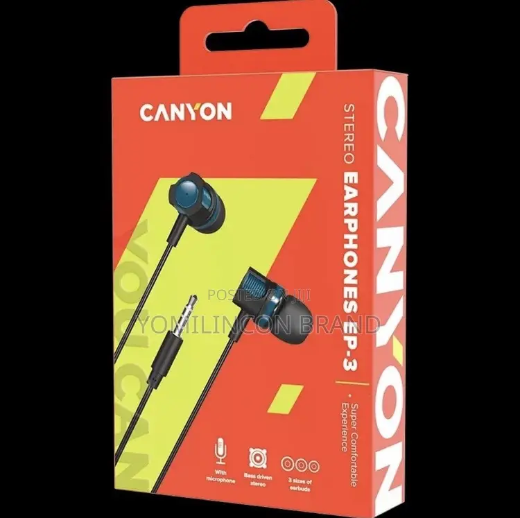 Canyon Earphones Ep-3 Mic 1.2M Green