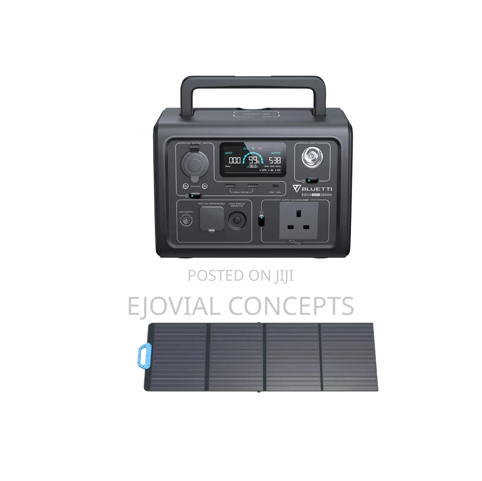 Bluetti Eb3a Portable Power Station | 600w 268wh