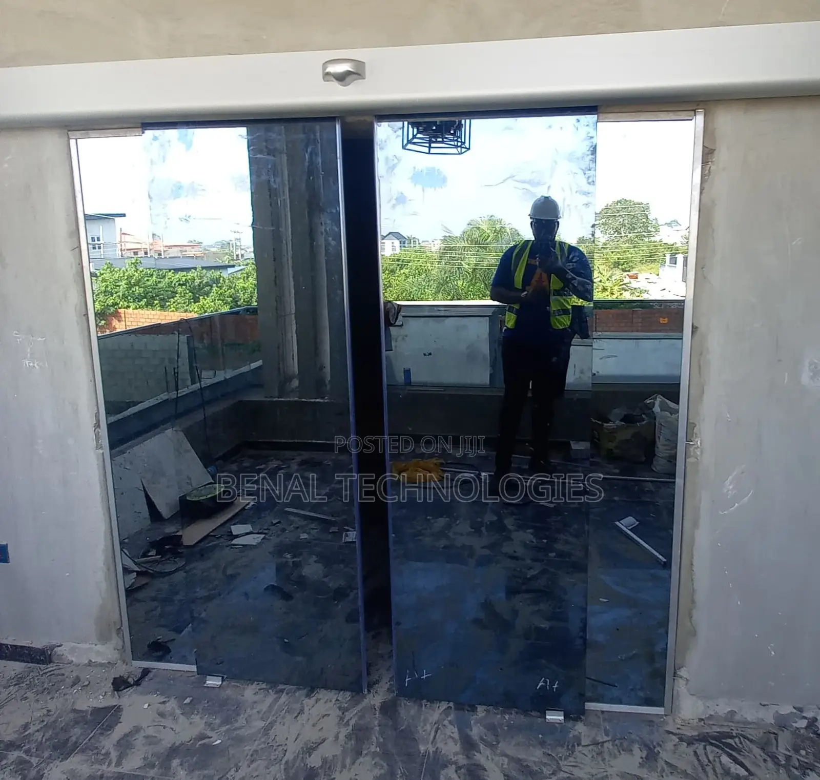 Motion-Sensor Activated Glass Door