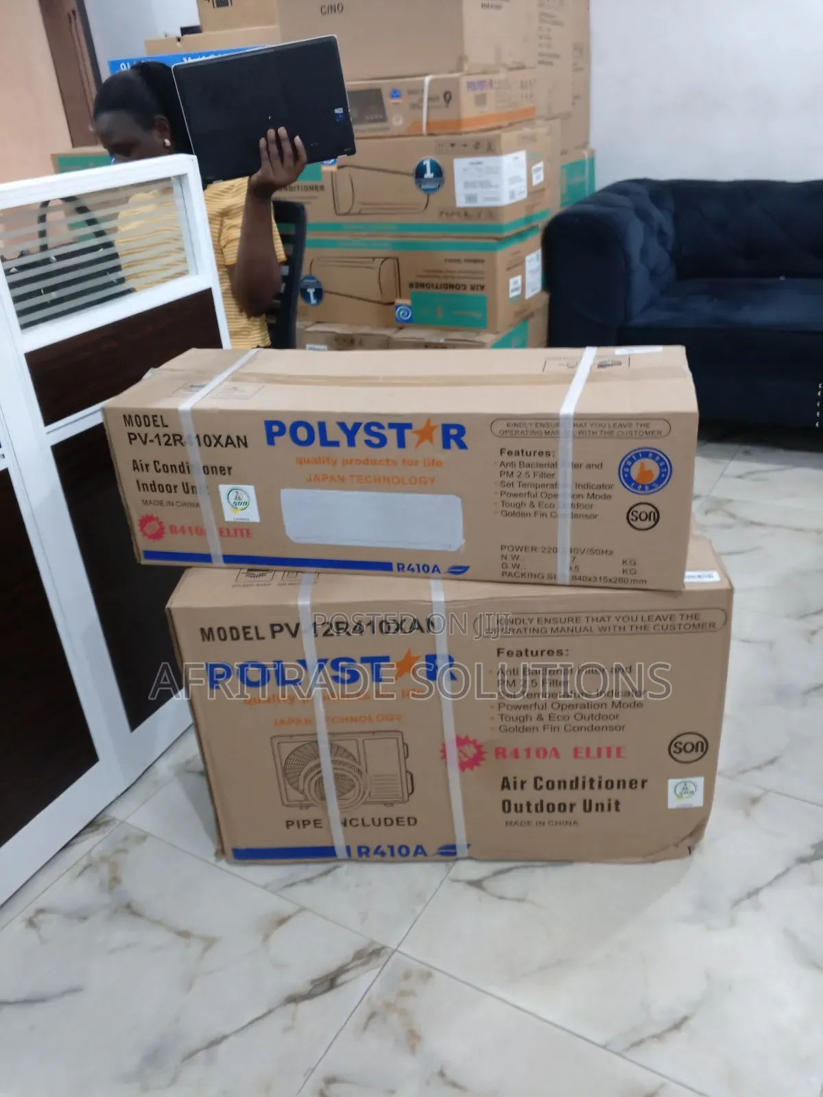 Polystar AC 1.5hp Non-Inverter- Pipe Included