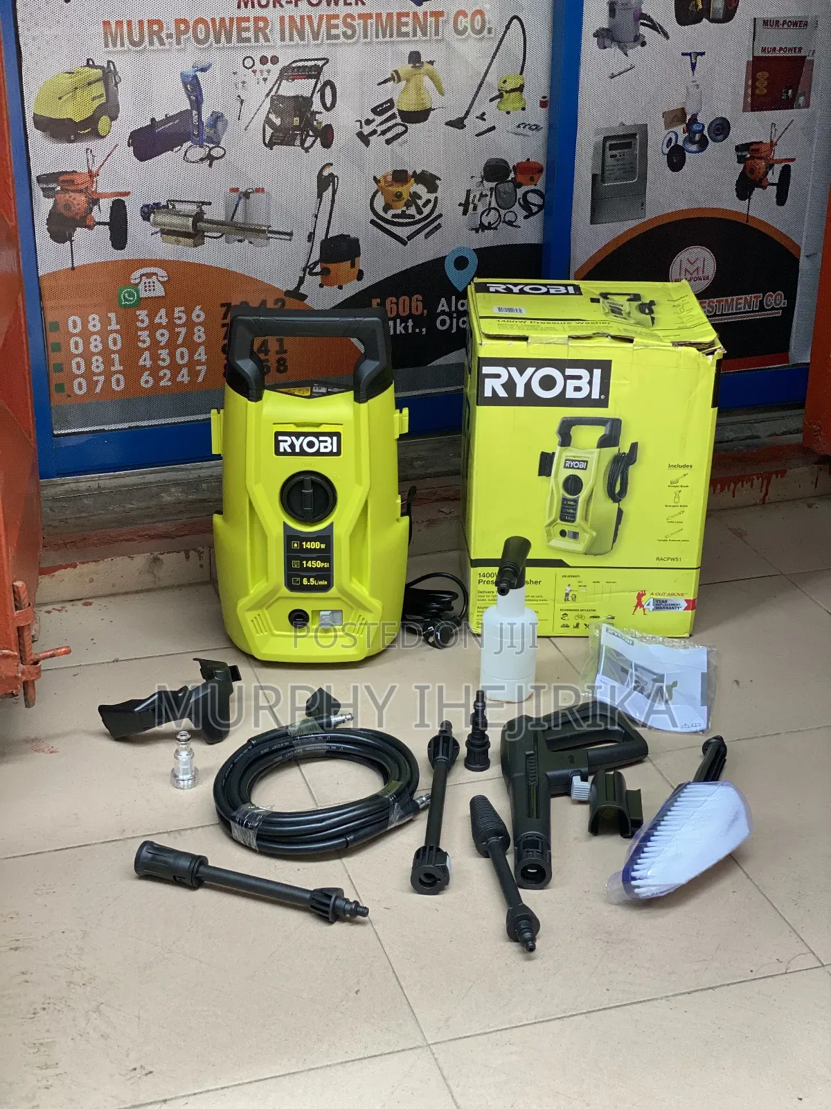 Ryobi Ry100pwa Electric Pressure Washer 1400 W