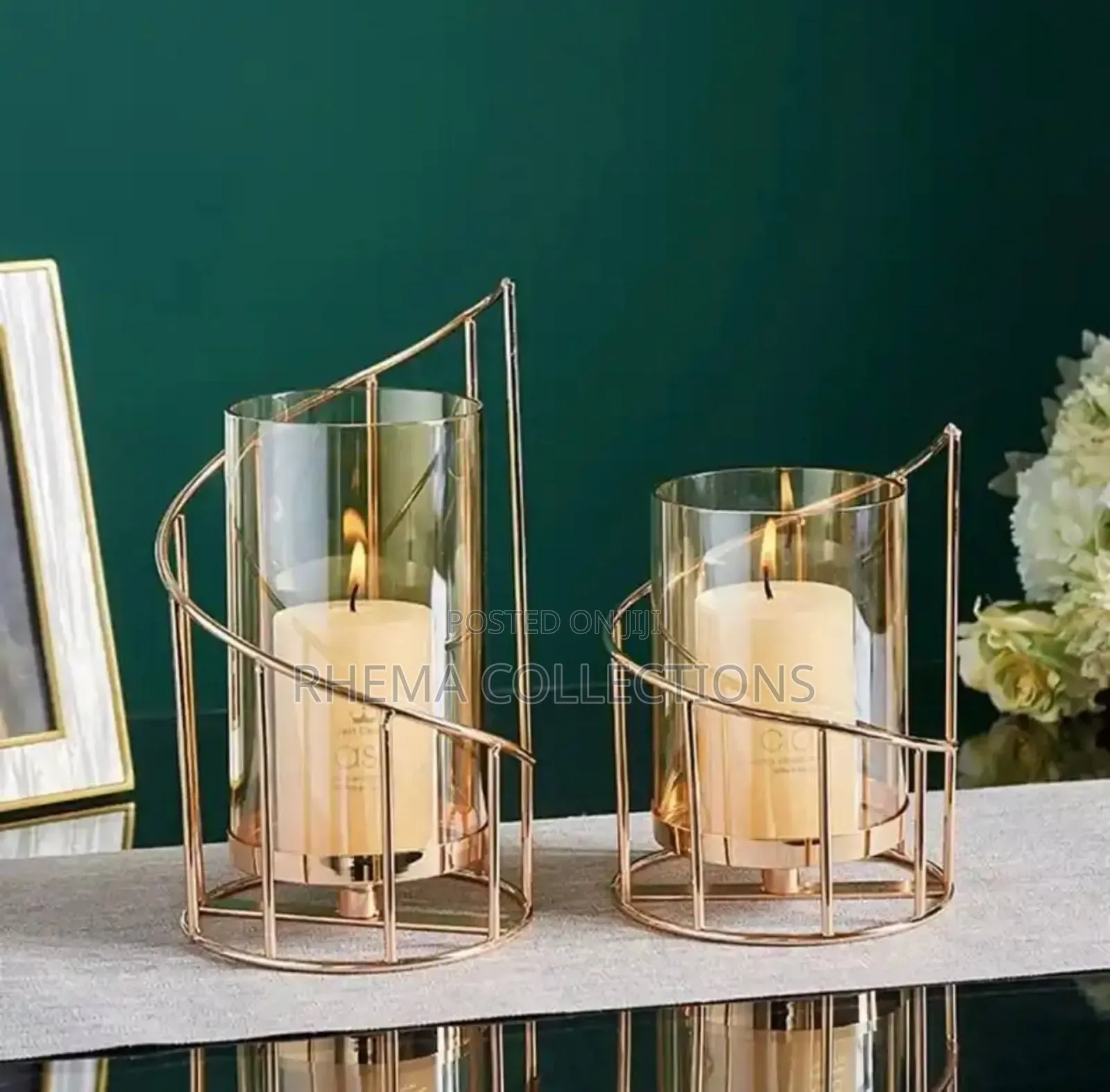 European Style Glass Candle Holder Candlelight Decor