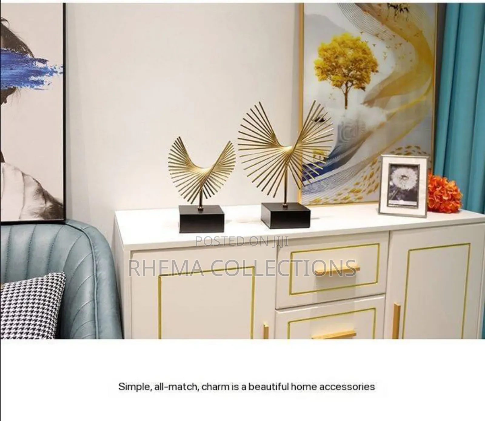 Metal Handicraft Statue Modern Luxury Home Decor