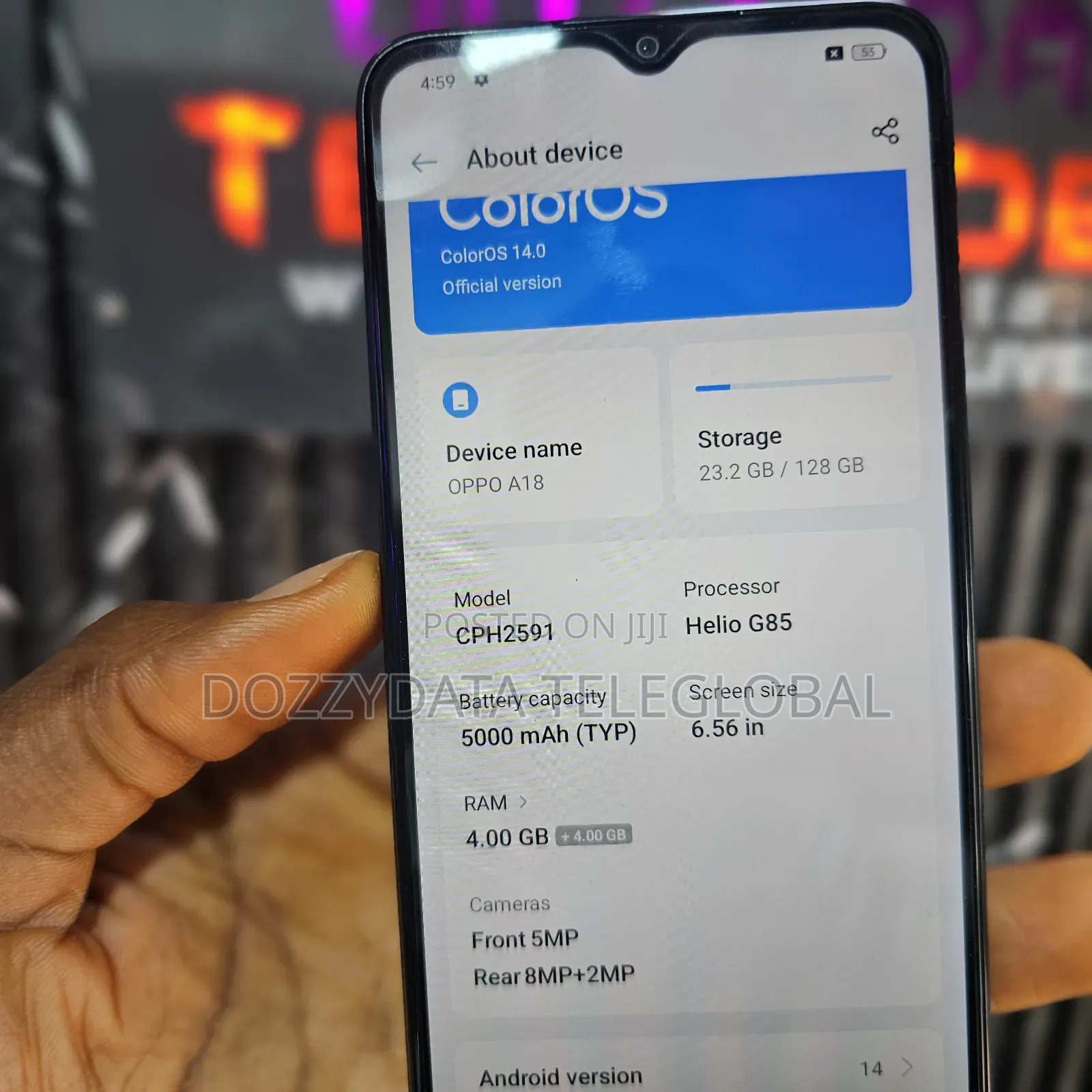 Oppo A18 128 GB Black