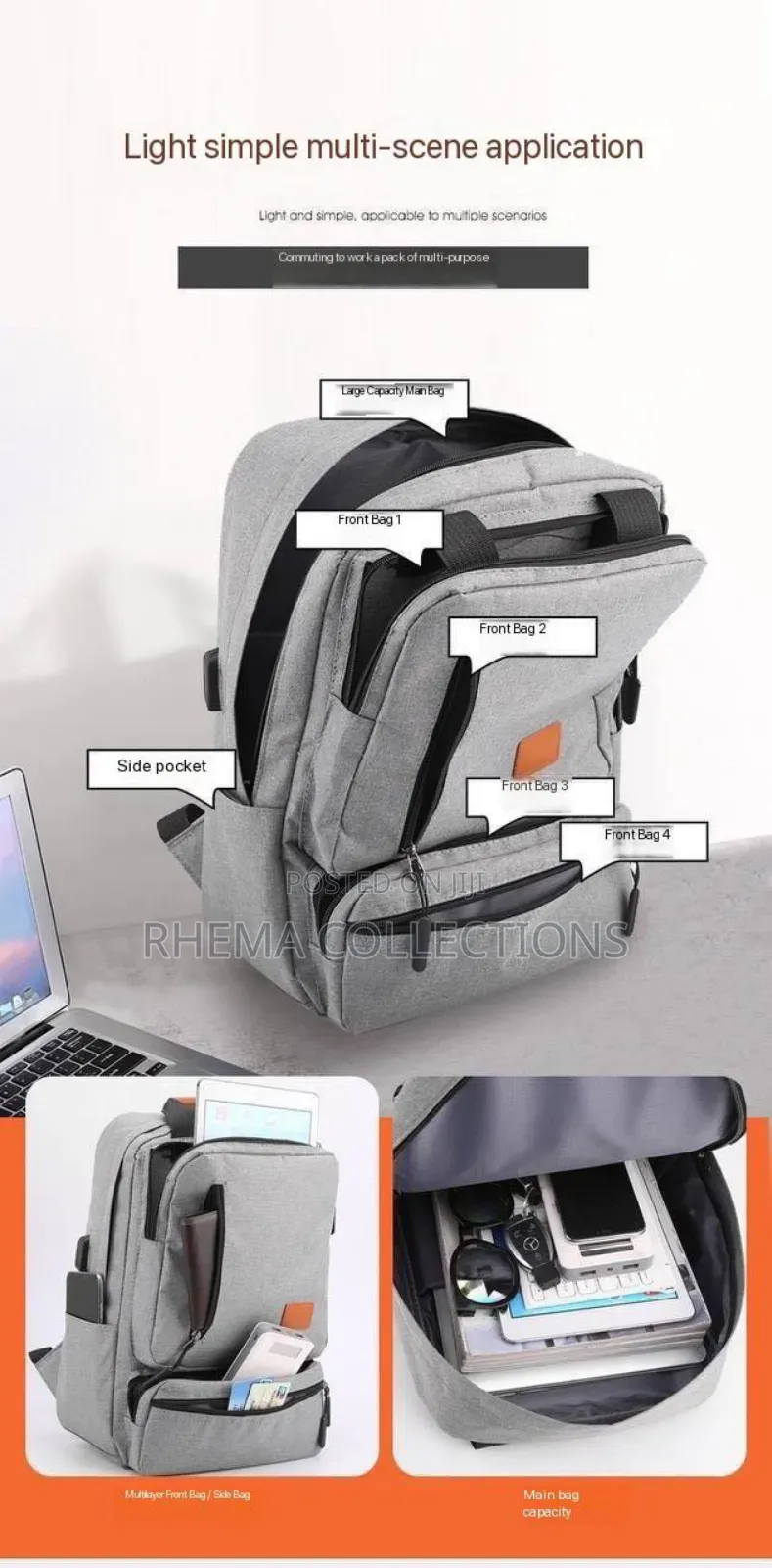 3in1 School/Laptop Bag Padded Big Backpack