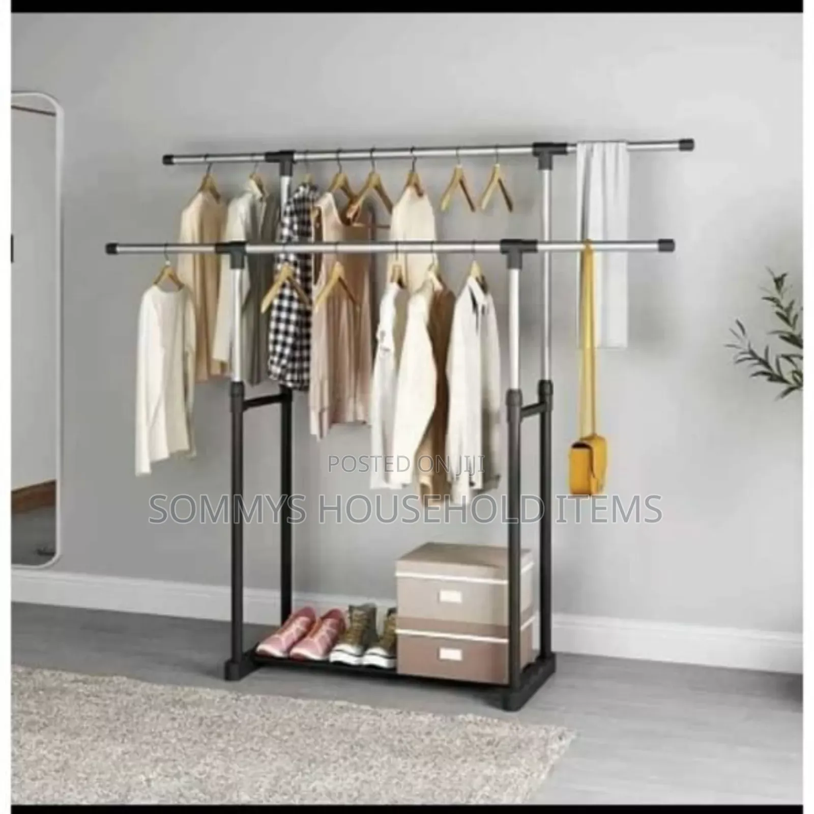 Extendable Double Pole Cloth Hanger