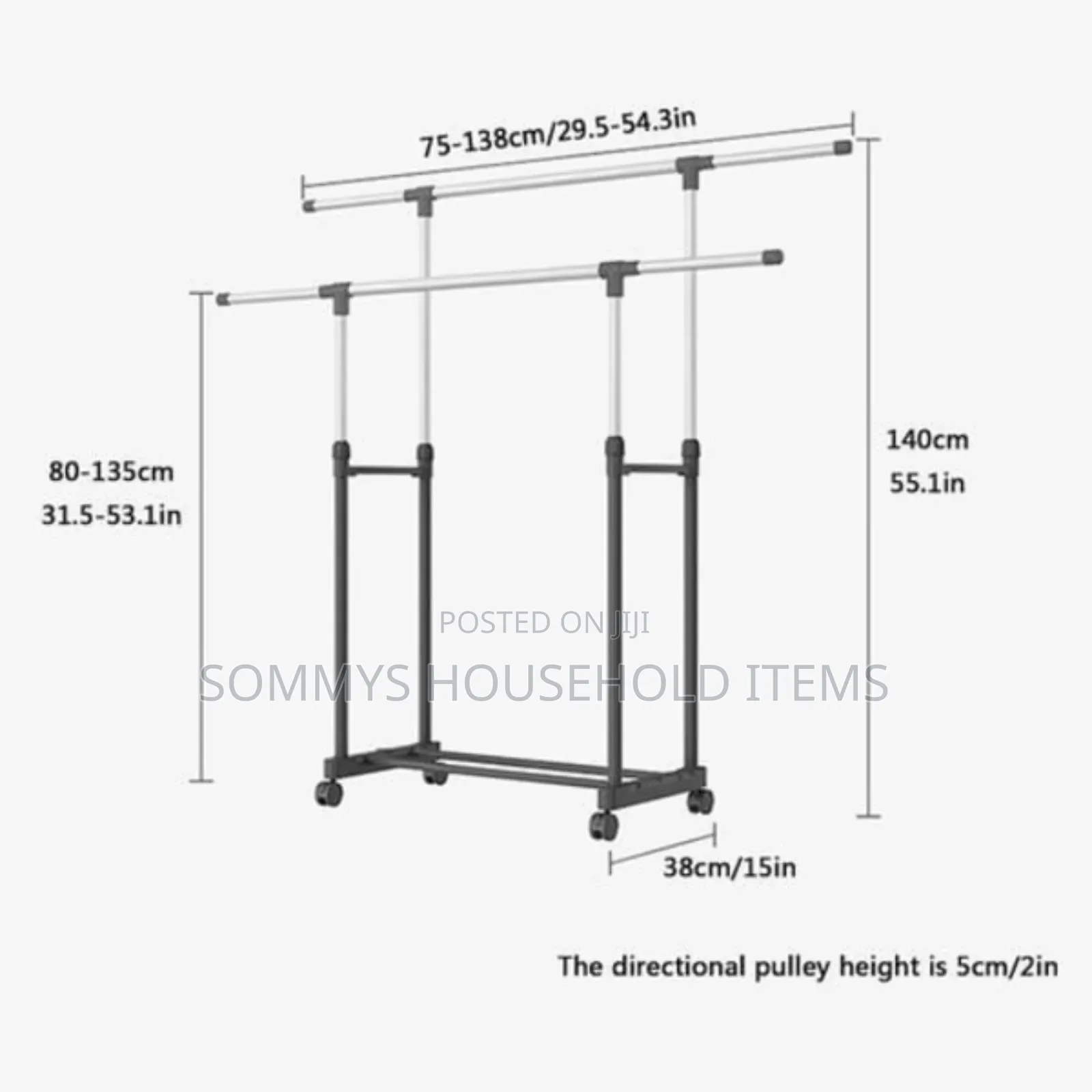 Extendable Double Pole Cloth Hanger