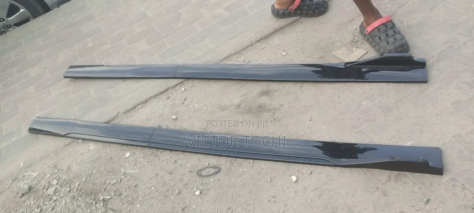 Car Universal Side Steps Skirt Plain Black