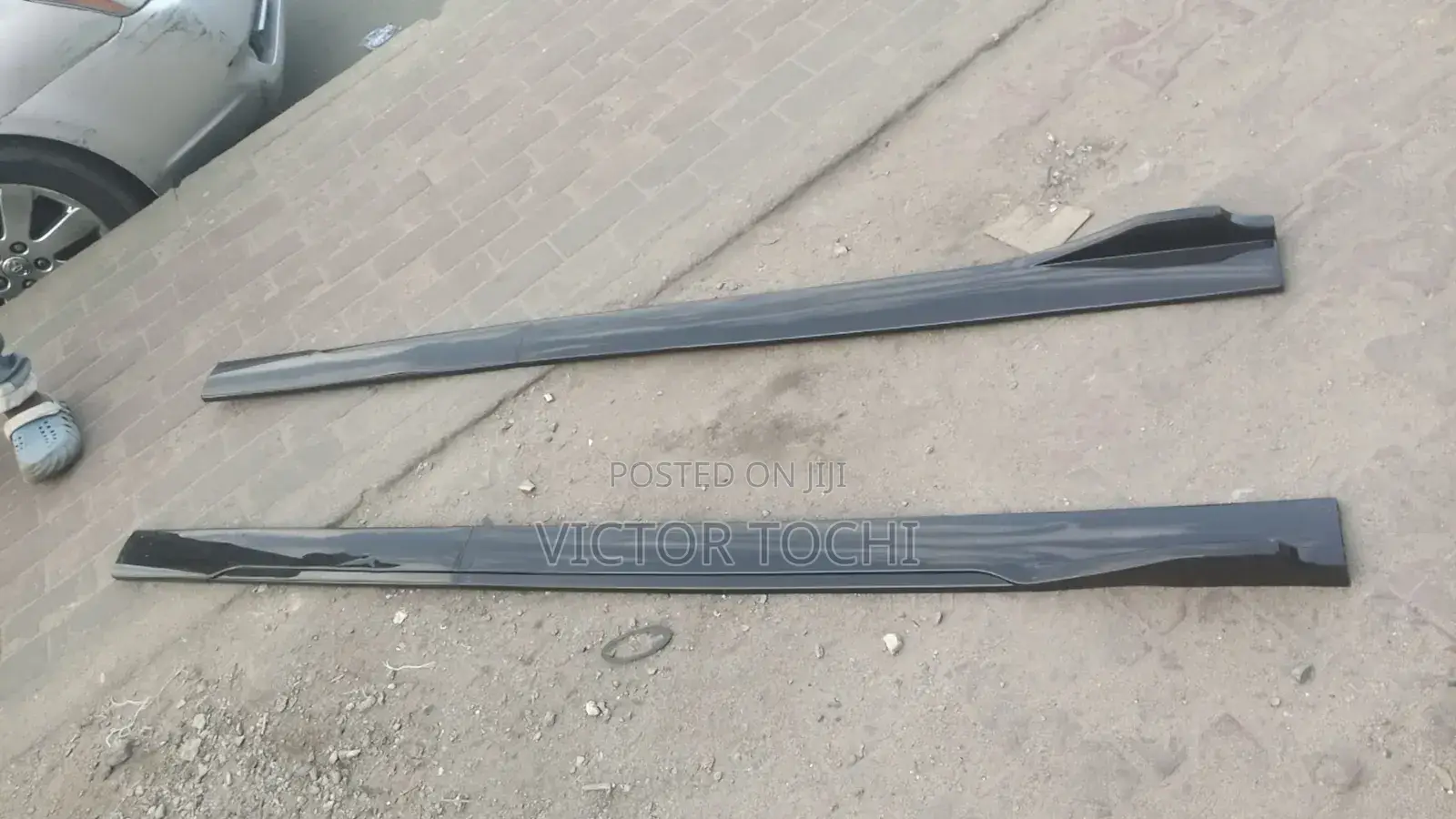 Car Universal Side Steps Skirt Plain Black