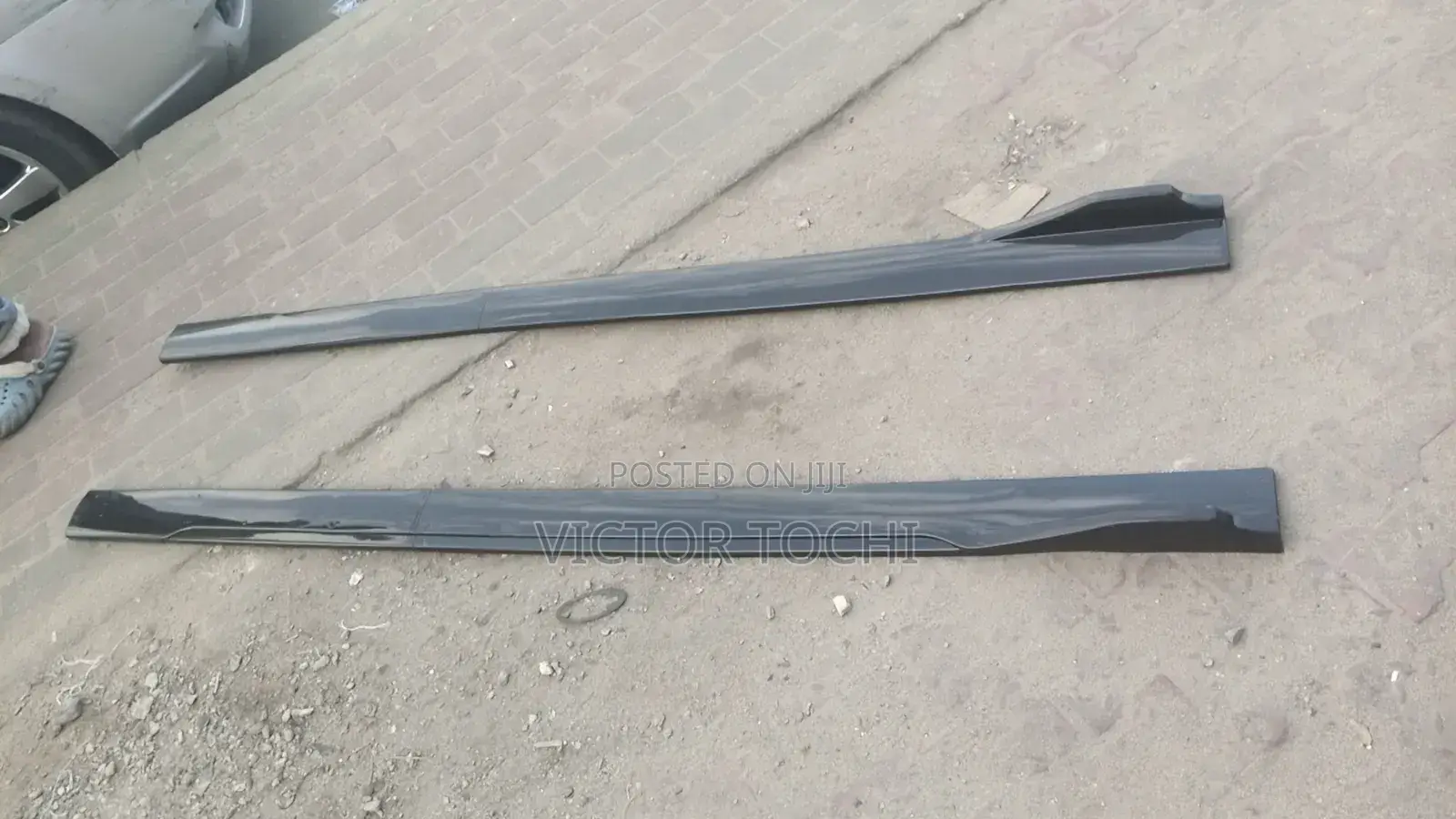 Car Universal Side Steps Skirt Plain Black