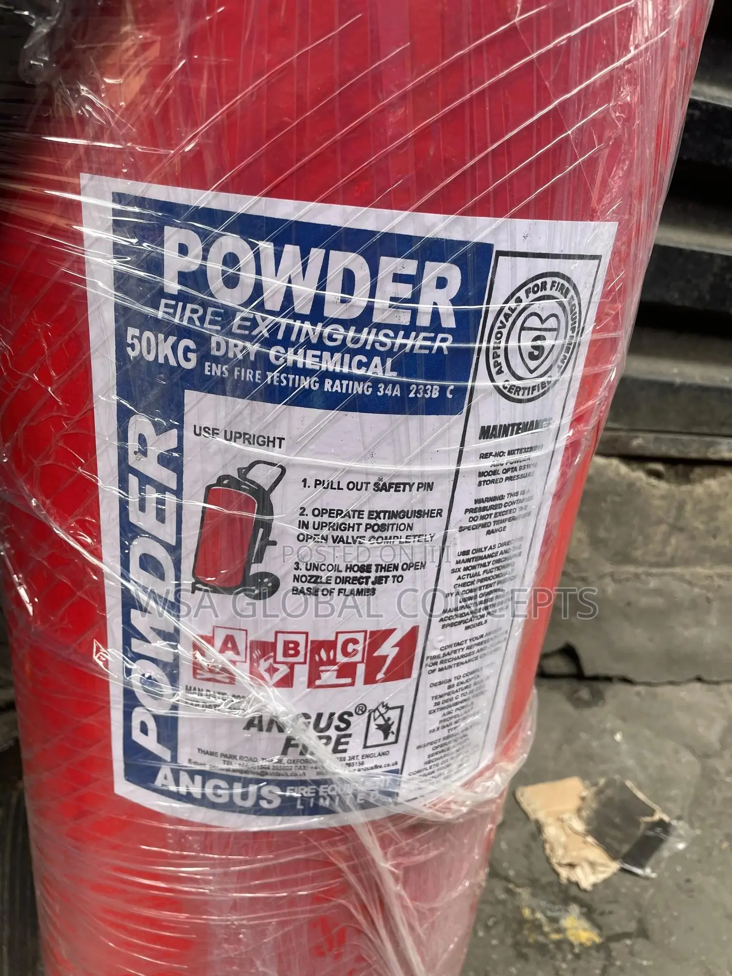 50kg ABC Powder Angus Fire Extinguisher