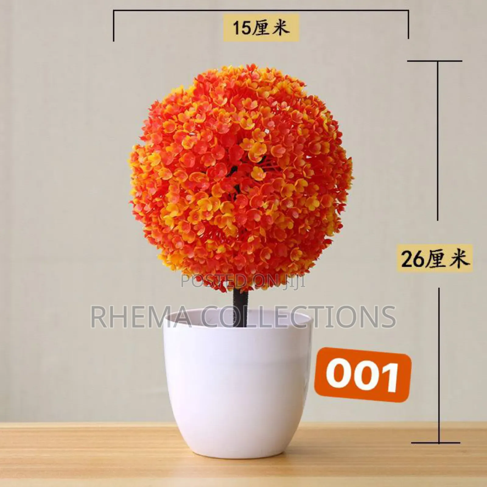Artificial Potted Bonsai Ornamental Plant Flowers