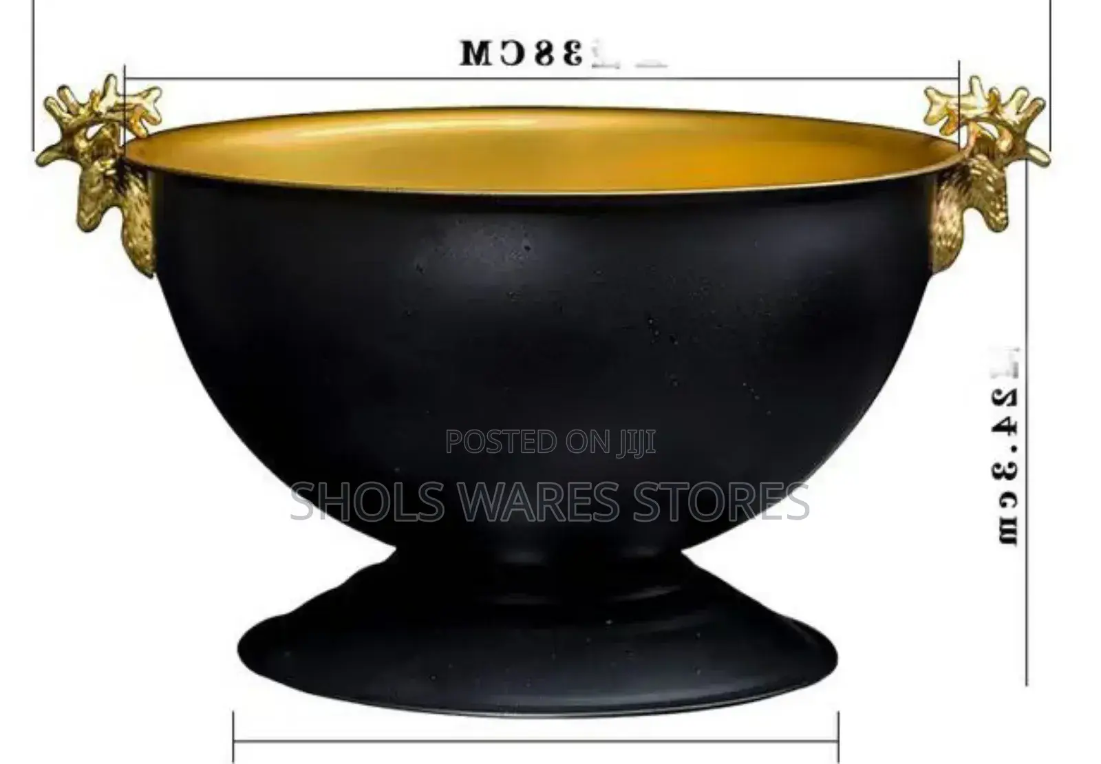 Quality Black Wine Bowl With Deer Ear