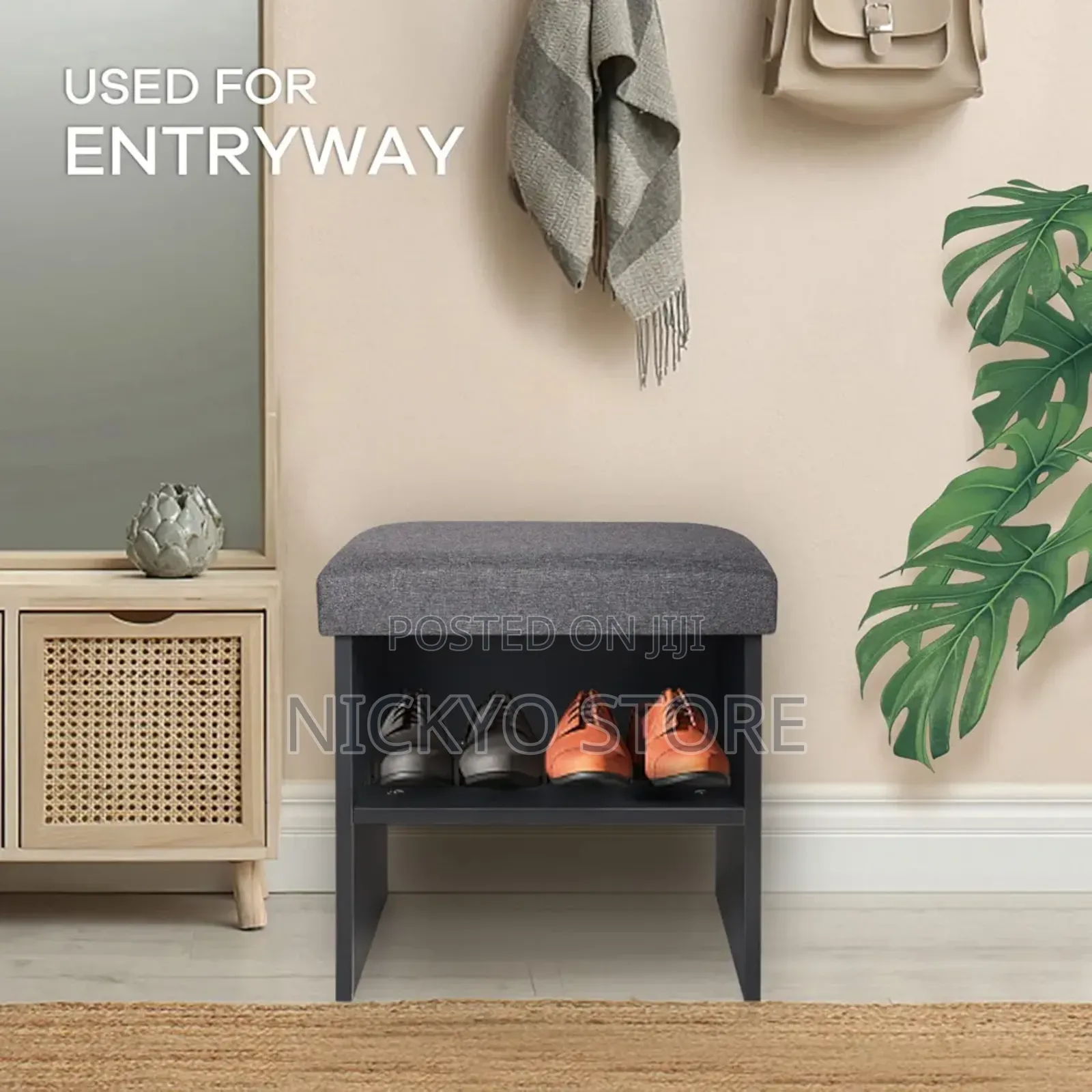 Restland Small Shoe Bench With Soft Cushion