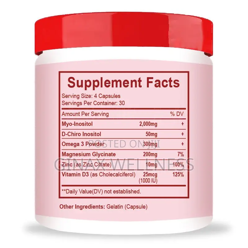 GINAX Happy Hormones PCOS Multivitamin Capsule (120 Capsule)