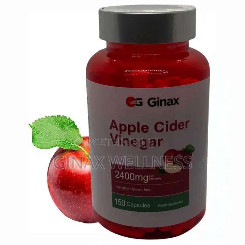 GINAX Apple Cider Vinegar Capsules (150 Capsules, 2400mg)