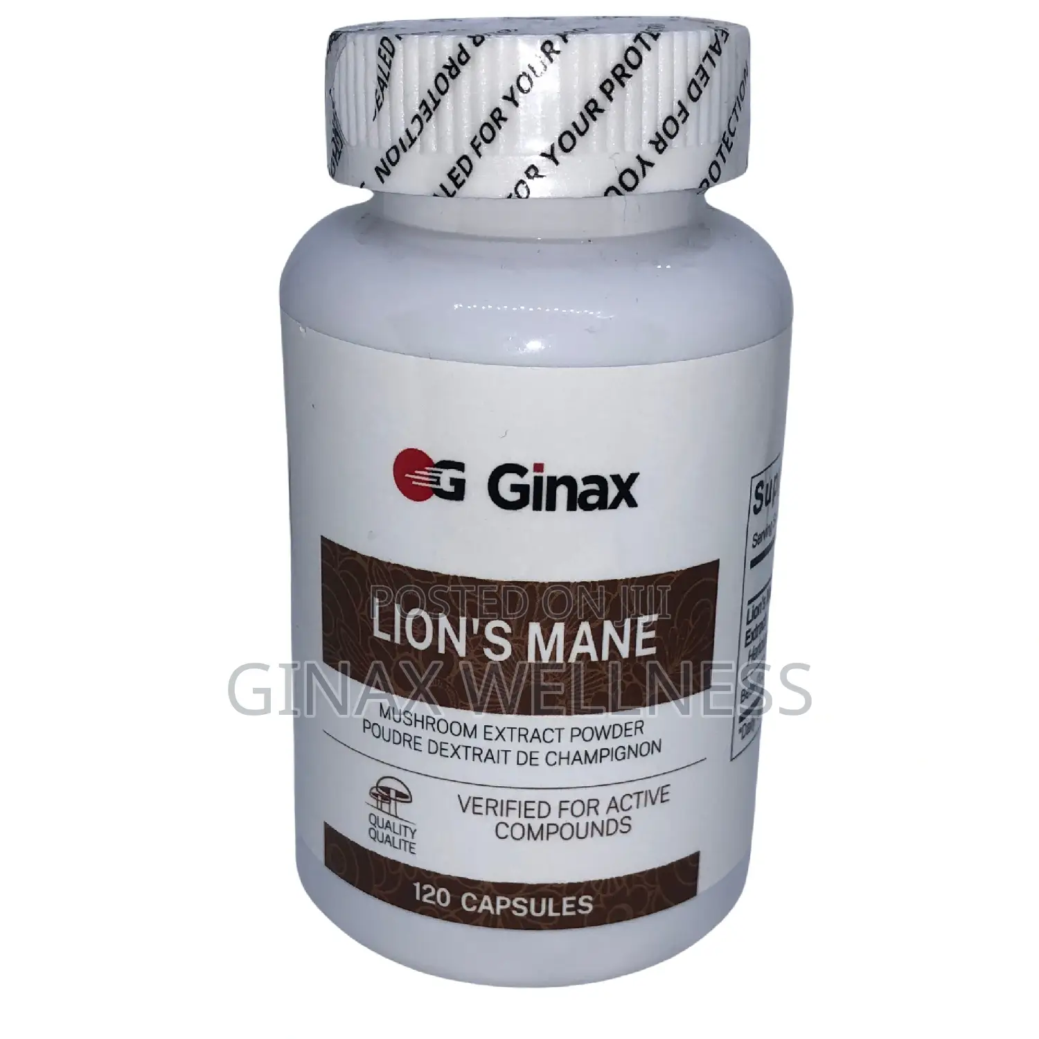 GINAX Lion’S Mane Mushroom Capsules With Beta-Glucans