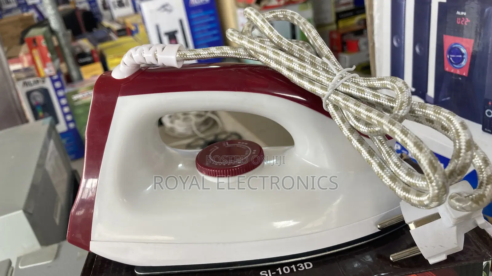 White Corded Electric Sonik Dry Iron With Nonstick Soleplate